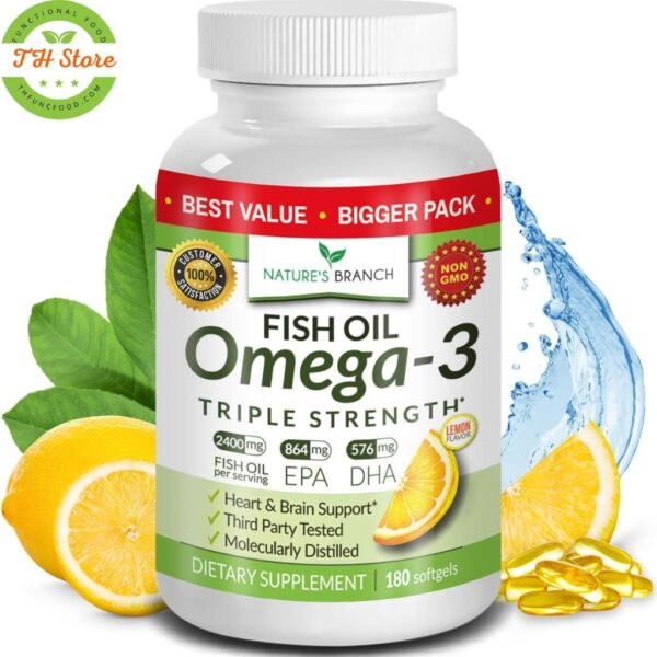 Nature's Branch Triple Strength Omega 3 Fish Oil Pills