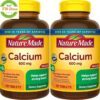 Nature Made Calcium 600 mg with Vitamin D3 – Bone Support Supplement (Pack of 2)